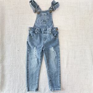 NWT Little Bipsy Distressed Overalls 3T/4T